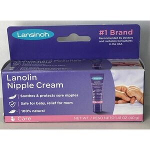 Lansinoh Lanolin Nipple Cream 141 oz 40g Soothes Protects Sore Nipples Mom Baby